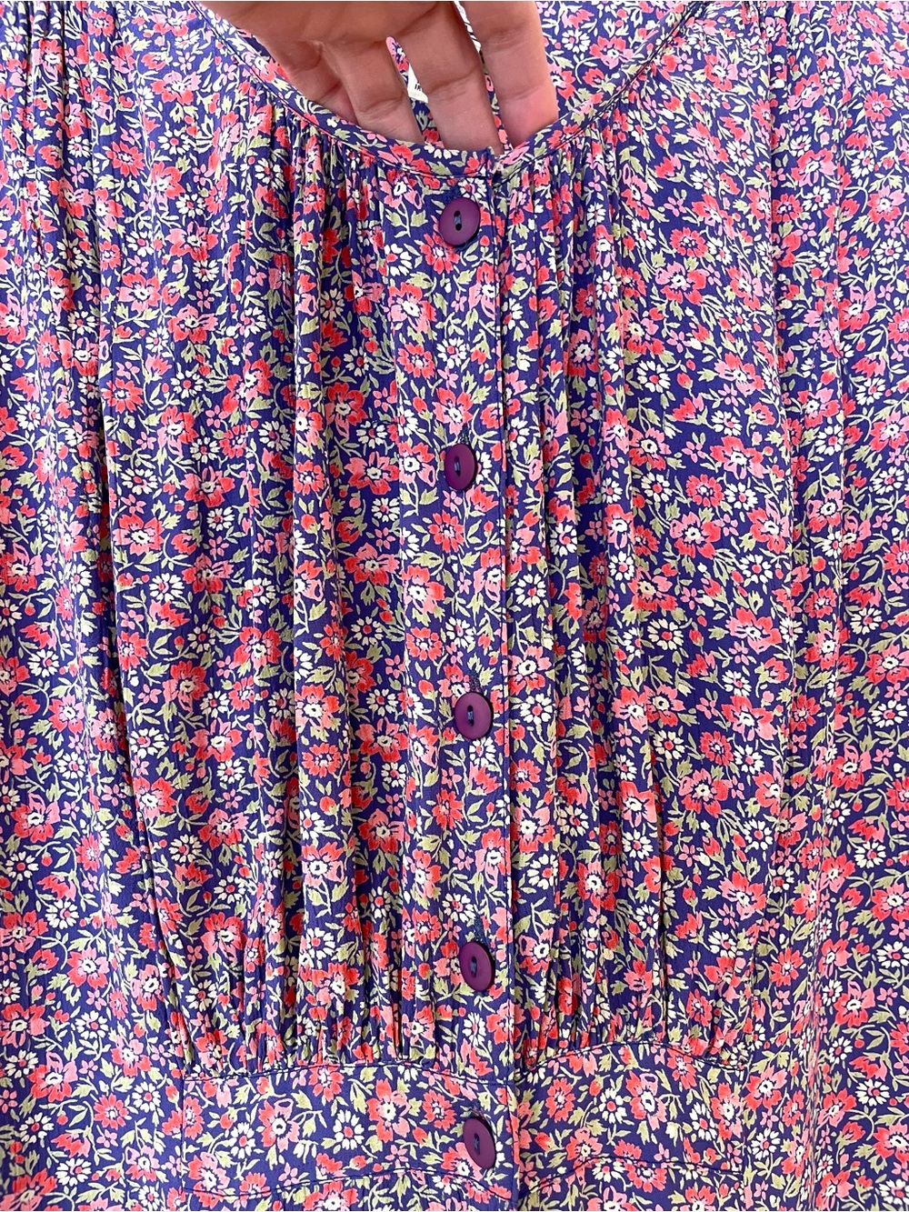April Cornell Vintage Sleeveless Maxi Dress S Ditsy Floral Cottagecore Grunge - Picture 5 of 16